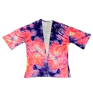 Tie dye open cardigan size M